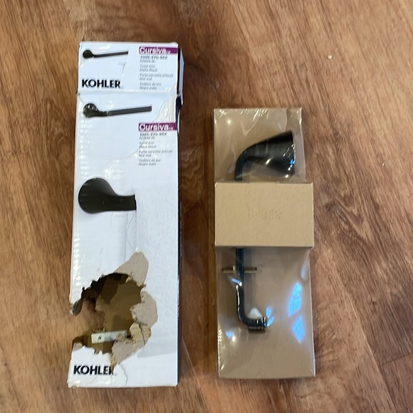NIB Kohler Cursiva 9” towel arm matte black 3-step easy install, made to… - Picture 8 of 11